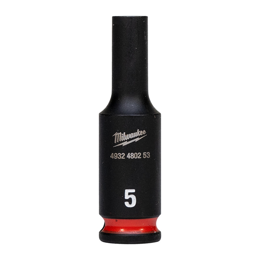 MILWAUKEE 5 x 50 mm SHOCKWAVE Schlagnuss 1/4" lang