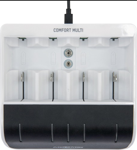 Schnellladegerät NiBC-ComfortMulti-USB-cb m.USB-Eingang 1,2 V NiMH ANSMANN Schnellladegerät NiBC-ComfortMulti-USB-cb m.USB-Eingang 1,2 V NiMH ANSMANN