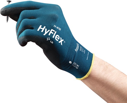 ANSELL Handschuhe HyFlex® 11-616 Gr.10 grünblau/schwarz EN 388:2016 PSA II 12 PA