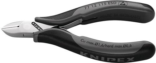 KNIPEX Elektronikseitenschneider L.115mm Form 2 Facette nein spiegelpol.KNIPEX