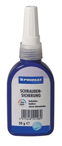 PROMAT CHEMICALS Schraubensicherung 50g hf.hochvikos rot DVGW Flasche PROMAT CHEMICALS