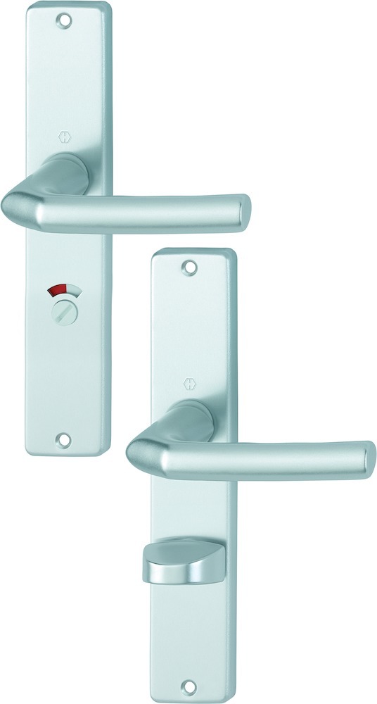 HOPPE® Drückergarnitur mit Langschild 1117/202SP-2, Aluminium HOPPE® Drückergarnitur mit Langschild 1117/202SP-2, Aluminium