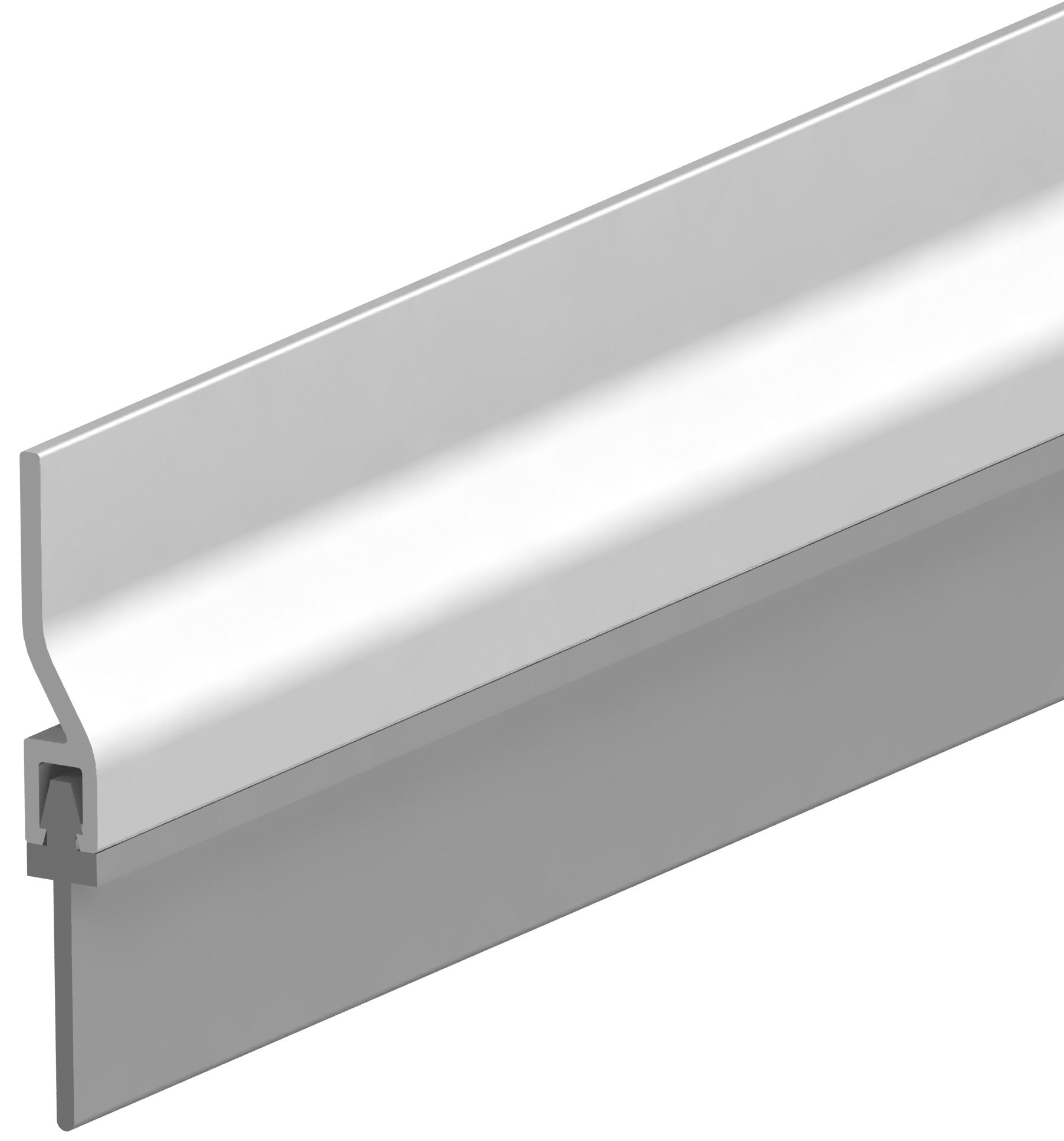 ELLEN Türbodendichtung ADS-RL z. schrauben Alu silber, H 32 mm