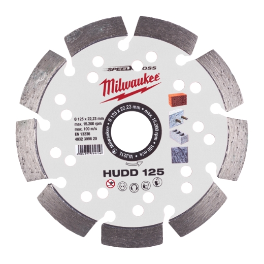 MILWAUKEE für harte Materialien Speedcross Diamanttrennscheibe HUDD 125 mm