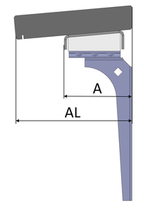 KNELSEN Thermo-Steinfensterbankhalter T-SFBH-begehbar 130-165