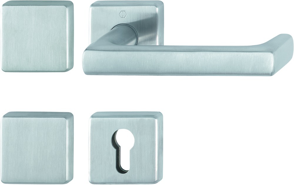 HOPPE® FH Standflügelgarnitur mit Rosetten Dallas FS-E1644/52/52S, Edelstahl, 11665215 HOPPE® FH Standflügelgarnitur mit Rosetten Dallas FS-E1644/52/52S, Edelstahl, 11665215