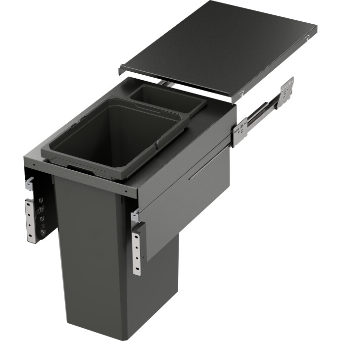 Abfalltrennsystem, ENVI-Space XX Pro, 400er, 1x35/1x1,2 l, lavagrau Vauth Sagel