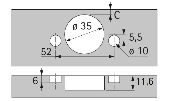 HETTICH Sensys Weitwinkelscharnier, mit Null-Einsprung, mit integrierter Dämpfung (Sensys 8657i), vernickelt, 9099553