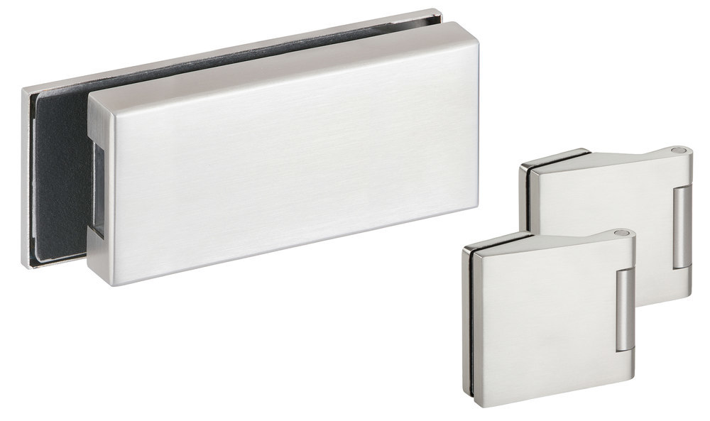 HERMAT Glastür Gegenkasten TREVISO 6074/6325.GKP, mit Bändern Edelstahl