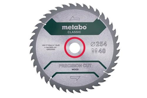 METABO Kreissägeblatt precision cut wood classic D254x2,4/1,6x30,mm Zähne40 WZ 20Grad