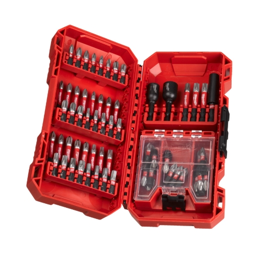 MILWAUKEE 70-tlg. Set in PACKOUT kompatibler Kassette SHOCKWAVE Set Bohren & Schrauben