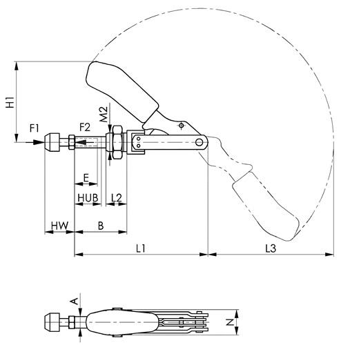 AMF Schubstangenspanner Nr.6844 Gr.5 kurz AMF