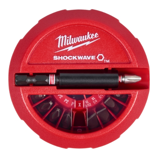 MILWAUKEE 15-tlg. SHOCKWAVE Bitset SHOCKWAVE Puck Set