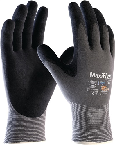 ATG Handschuhe MaxiFlex Ultimate AD-APT 42-874 Gr.7 grau/schwarz Nyl. EN 388 Kat.II