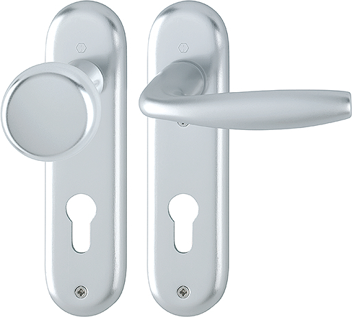 HOPPE® Wechselgarnitur mit Kurzschild New York 53/273KP/1810, Aluminium, 3273178