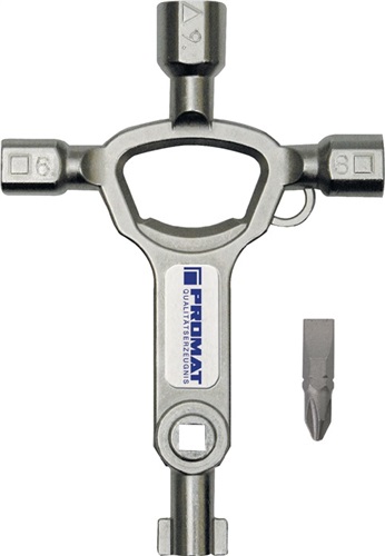 PROMAT Schaltschrankschlüssel 9 Funktionen integr.Flaschenöffner PROMAT PROMAT Schaltschrankschlüssel 9 Funktionen integr.Flaschenöffner PROMAT