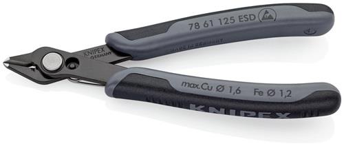 KNIPEX Elektronik-Seitenschneider Super-Knips® L.125mm Form 6 Facette nein brün.KNIPEX