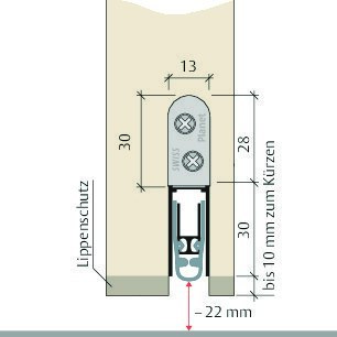 PLANET Türabsenkdichtung HS-plus FH, Silikon  grau
