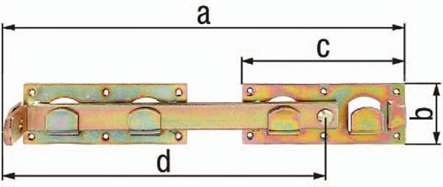 GAH Doppeltorüberwurf L/R verwendbar 430x70x180x333mm Loch-Ø5mm 12 GAH