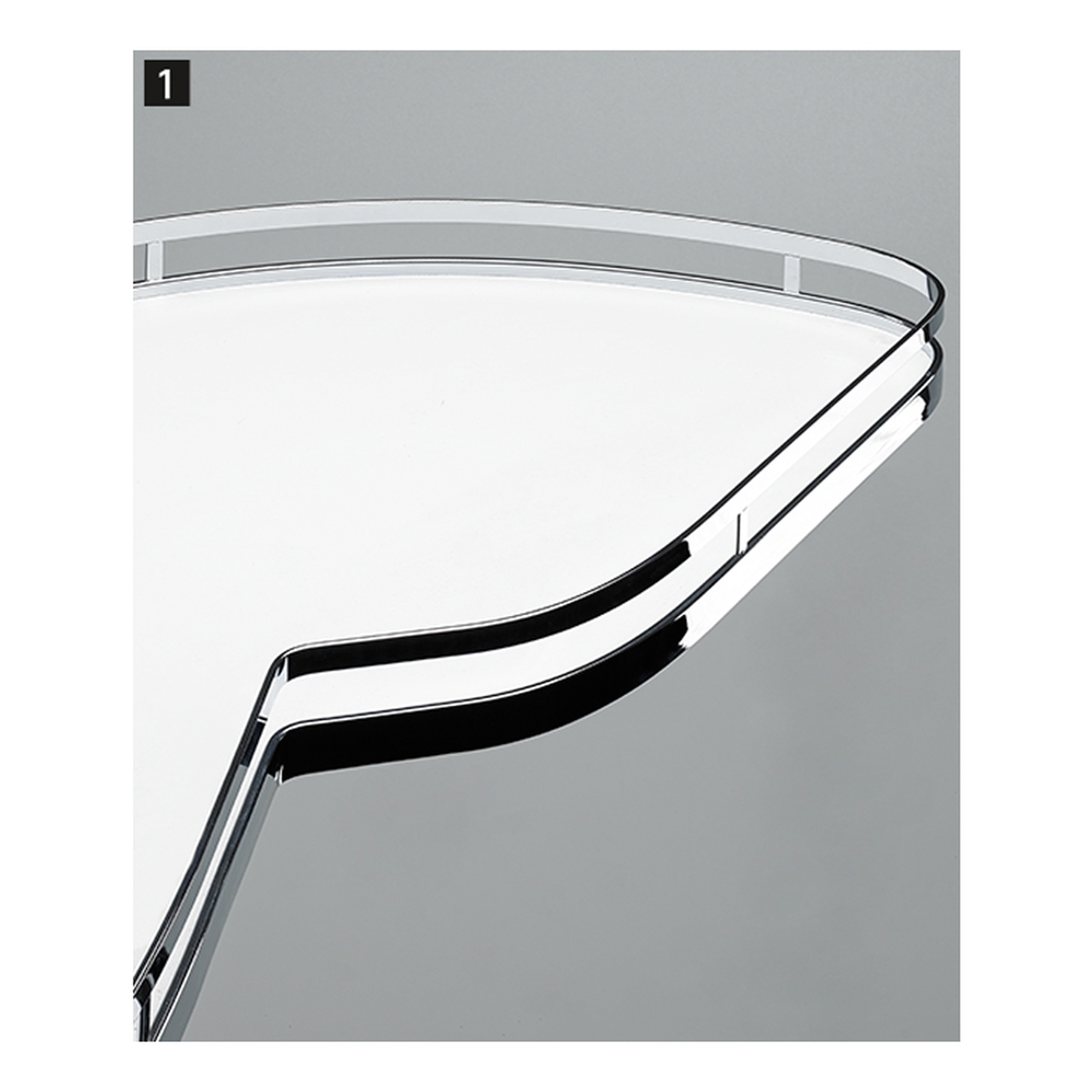 HETTICH LeMans II Tablar-Sets Arena STYLE, verchromt , 500, rechts, 9136154