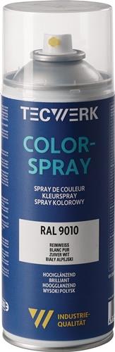 TECWERK Colorspray reinweiß hochglänzend RAL 9010 400ml Spraydose TECWERK