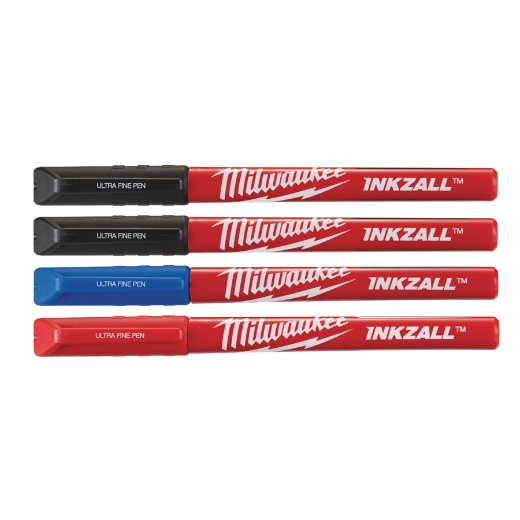 MILWAUKEE 2x schwarz, rot, blau INKZALL Fineliner