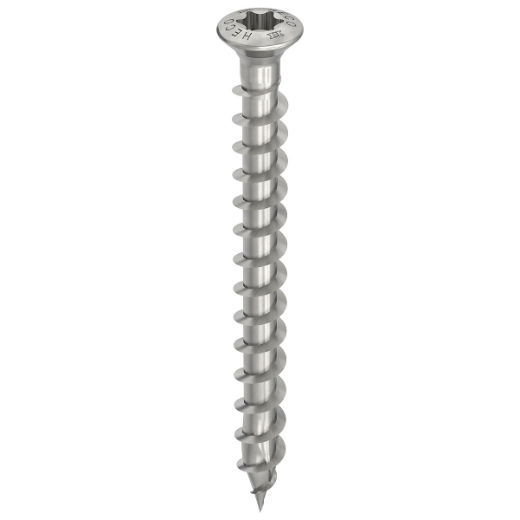 HECO TOPIX-plus A2 Fassadenschraube, Linsensenkkopf, Drive, Variables Vollgewinde, blank, gleitbeschichtet