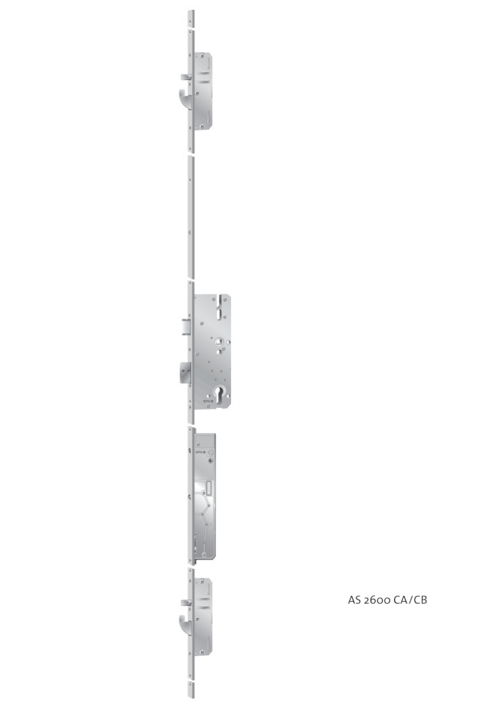 KFV Selbstverriegelnde-Mehrfachverriegelung GEN AS2600SAEB, 8/92 mm, kantig, Edelstahl