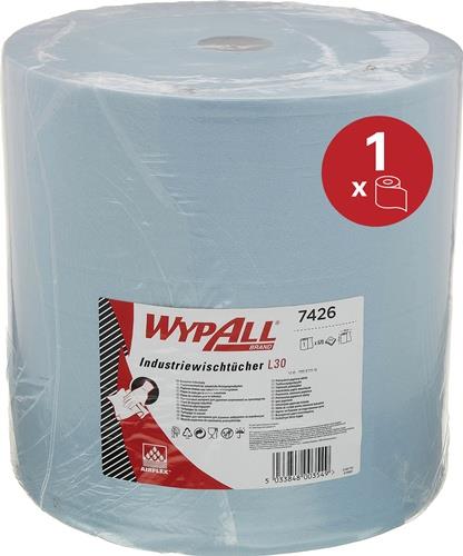 KIMBERLY-CLARK Putztuch WYPALL L30 ULTRA 7426 L.ca.380 mmxB.ca.370mm blau Rl.