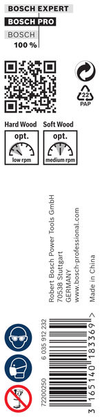 BOSCH Holzschlangenbohrer, Sechskant 13 x 170 x 235 mm, d 7,9 mm