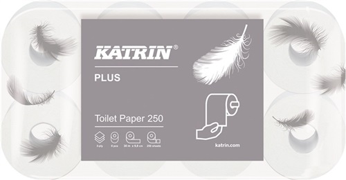 KATRIN Toilettenpapier Katrin 250 Long 3-lagig 48 RL a 250 Blatt=12000 Bl.KATRIN