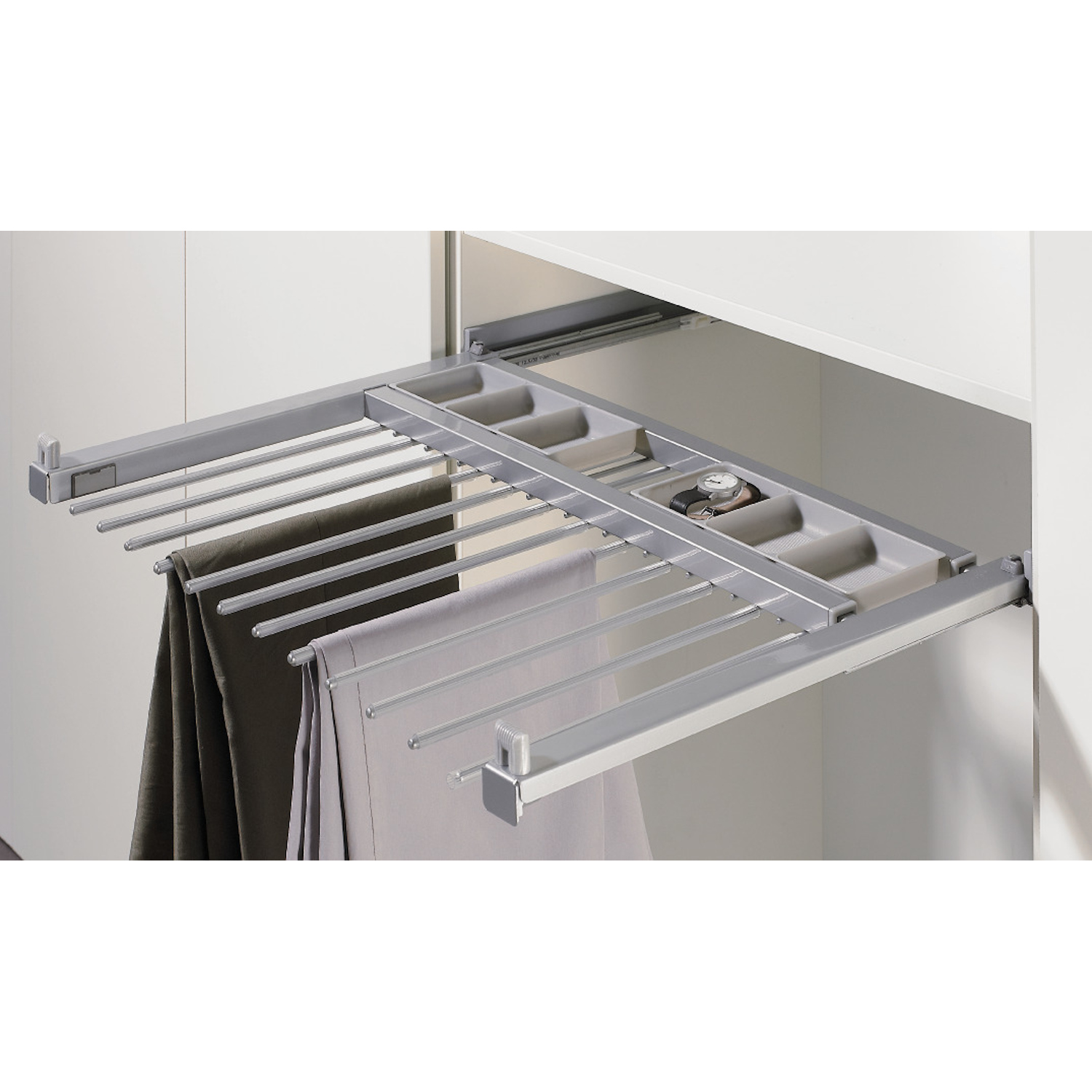 HETTICH Ausziehbarer Hosenhalter Amari, 600 - 700, silber, 9132917