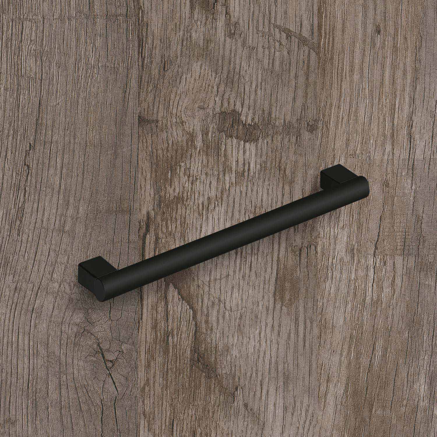 HETTICH Griff Vieste, Bohrabstand 160 mm, L 184 mm, H 30 mm, ø 12 mm, Schwarz matt, 9345469