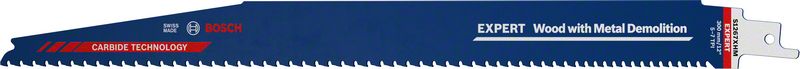 BOSCH EXPERT ‘Wood with Metal Demolition’ S 1267 XHM Säbelsägeblatt, 10 Stück. Für Säbelsägen