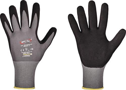 Handschuh OPTIMATE Gr.7 grau/schwarz EN 420/EN 388 PSA II OPTIFLEX