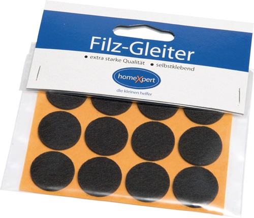 Nordwest Filzgleiter 22mm Filz braun selbstkl.16 St./SB-Karte