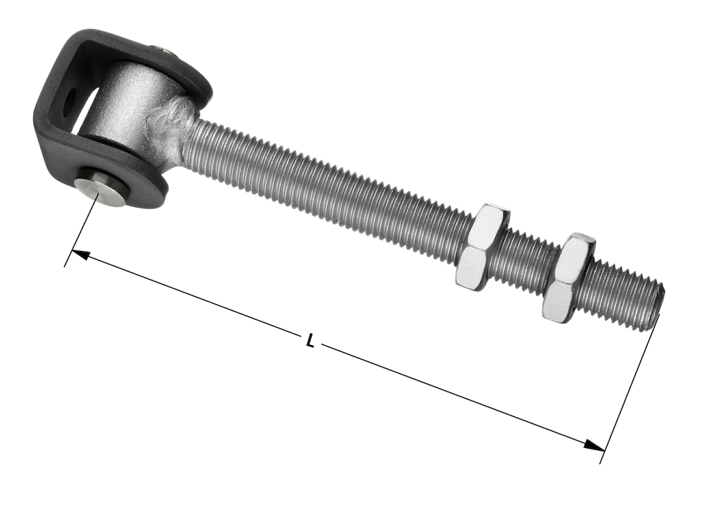 POLLMANN Torband verstellbar zum Durchschrauben, Eisen blank