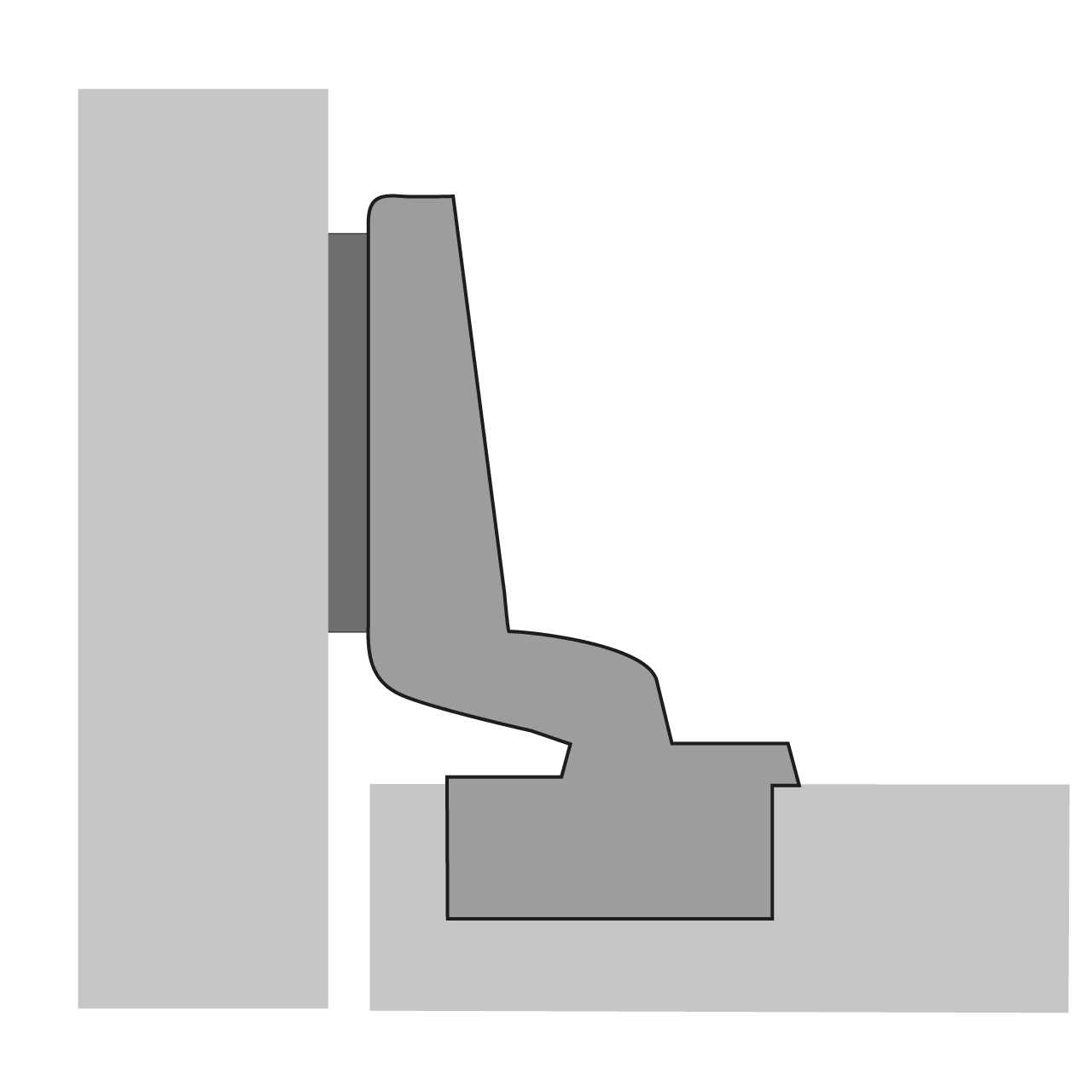 HETTICH Intermat 110° Standardscharnier (Intermat 9943), TH 52 x 5,5 mm, 48052