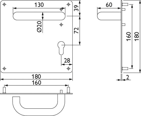 HERMAT Wechselgarnitur mit Breitschild BASIC 01 1801/2004/3127