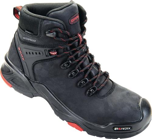 BAAK Sicherheitsstiefel Bailey Gr.46 schwarz/rot Leder S3 SRC HRO WR EN20345 BAAK