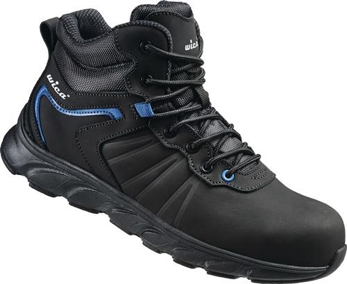 WICA Sicherheitsstiefel Mathi Gr.45 schwarz/blau S3 SRC EN20345 Leder WICA