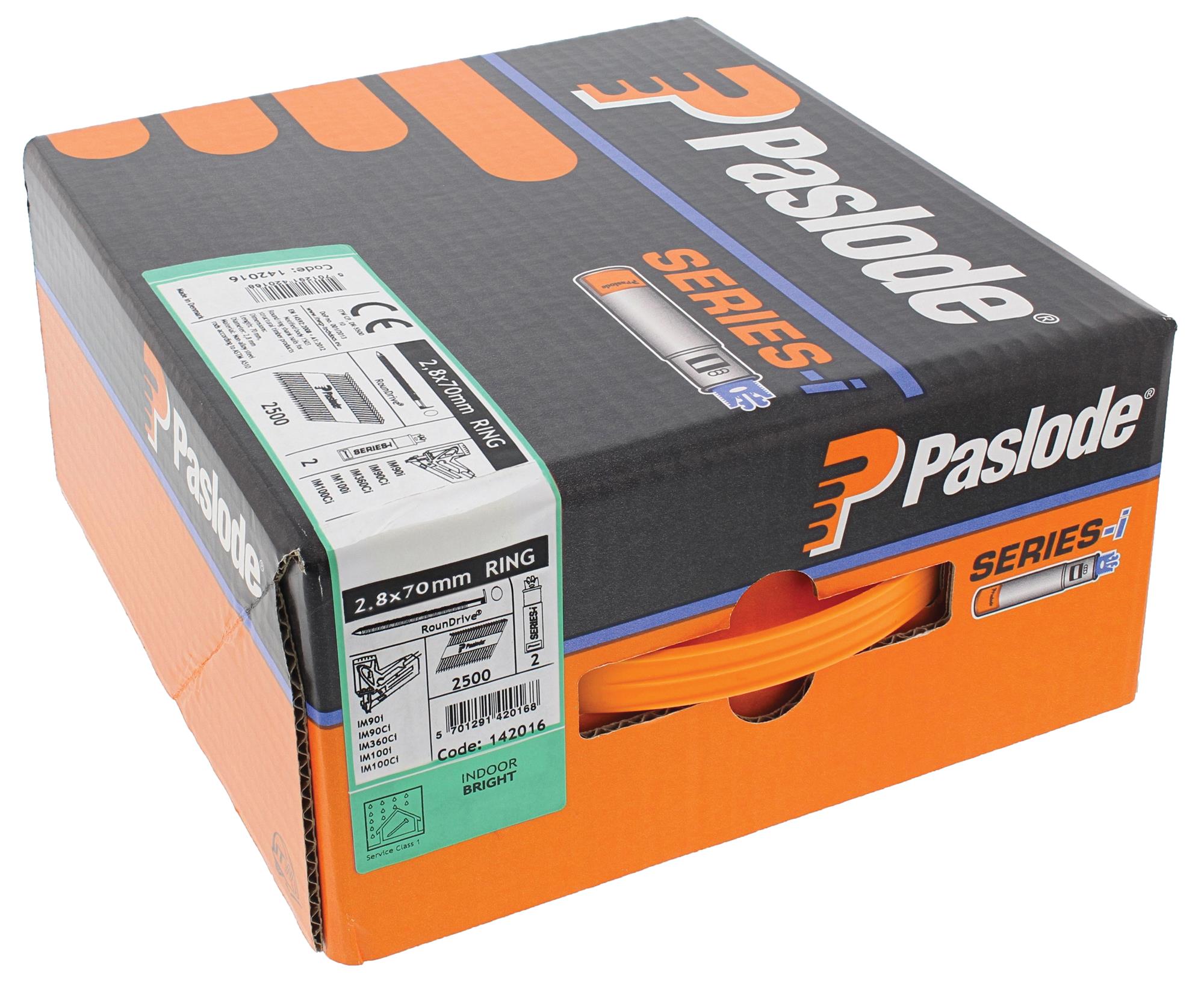 PASLODE Impulse Pack Streifennägel 34° IM90, 3,1X80 RS Blank gerillt, papiergebunden