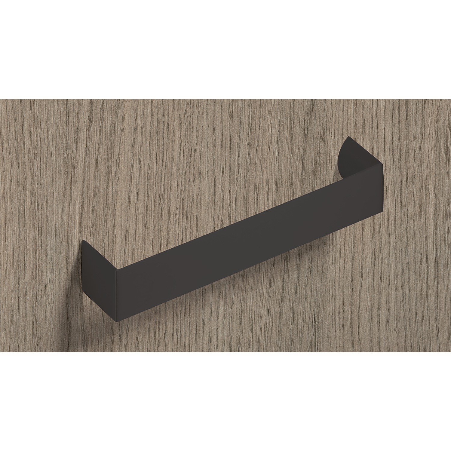 HETTICH Griff Nursia, •–• 160, L 168 mm, B 24 mm, H 30 mm, Schwarz matt, 9264087 HETTICH Griff Nursia, •–• 160, L 168 mm, B 24 mm, H 30 mm, Schwarz matt, 9264087