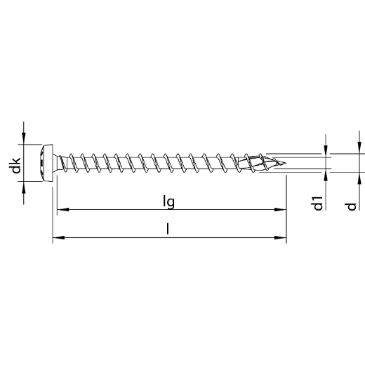 HECO TOPIX-plus A2 4,0 x 20, Rundkopf, T-Drive, Variables Vollgewinde, blank, gleitbeschichtet