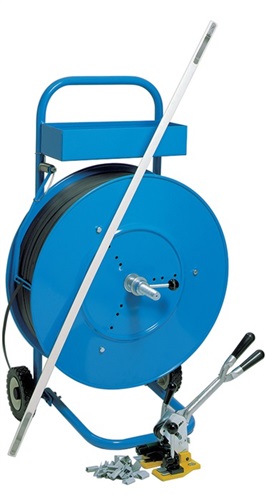 WERTH Umreifungsset f.PP-Kunststoffband Band-L.3000m Band-B.13mm m.Durchschubstab