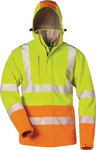 Warnschutz-Softshelljacke HENNING gelb/orange SAFESTYLE
