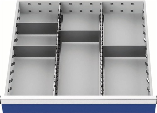 Nordwest Schubladenunterteilungsmaterial Front-H.150mm 2 Längs-/4 Querteiler