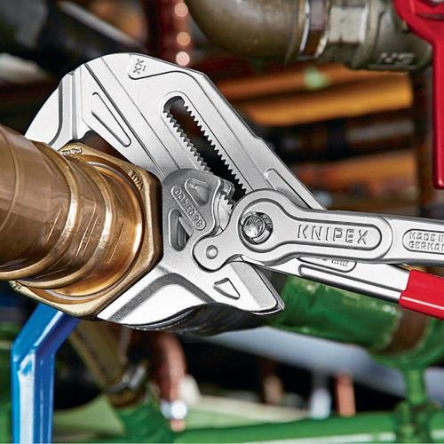 KNIPEX Zangenschlüssel L.400mm Spann-W.85mm verchr.Ku.-Überzug KNIPEX KNIPEX Zangenschlüssel L.400mm Spann-W.85mm verchr.Ku.-Überzug KNIPEX