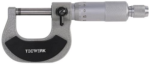 TECWERK Bügelmessschraube DIN 863/1 0-25mm Spindel-D.6,5mm TECWERK
