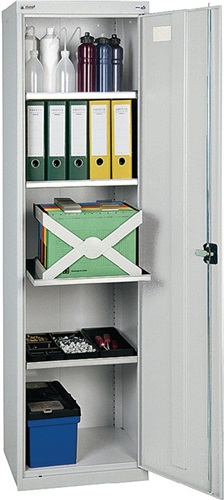 STUMPF Werkzeug-/Beistellschrank H1800xB500xT500mm 4 BD lichtgrau enzianblau